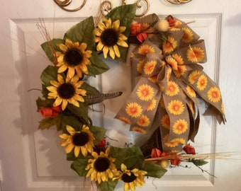 Wreathsbylynn Grapevine Sunflowers