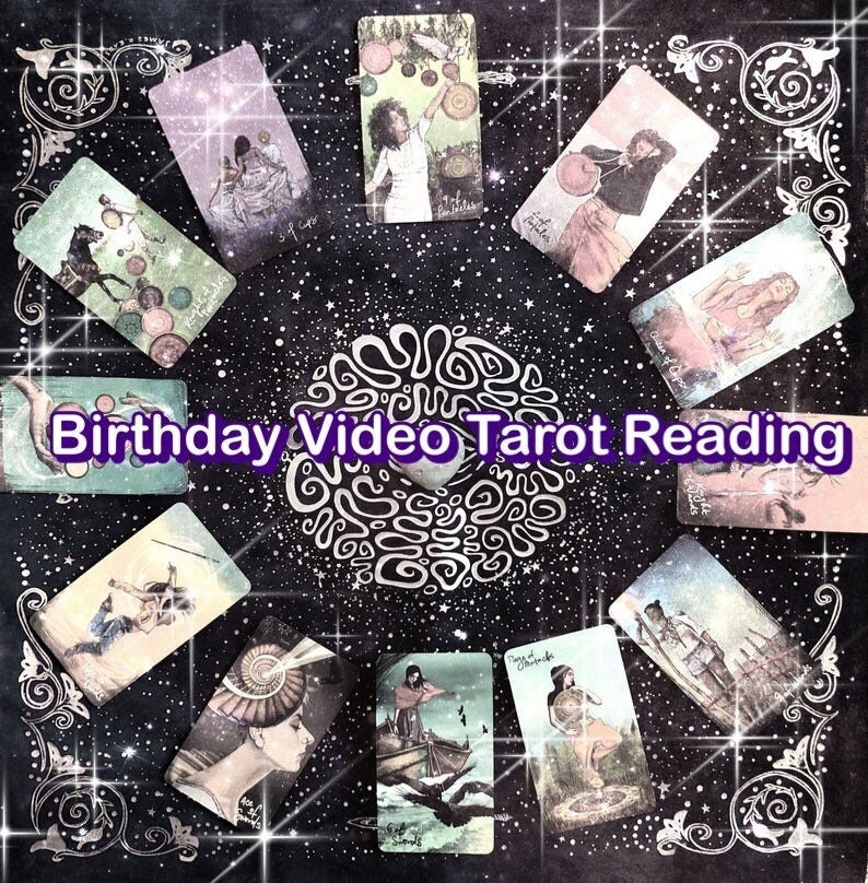 Happy Birthday Tarot Reading Video Tarot Reading Tarot Etsy