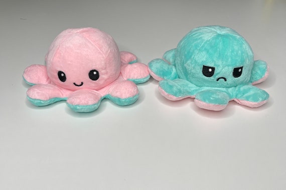 Oktopus Kuscheltier Wendbar Pink Turkis Etsy