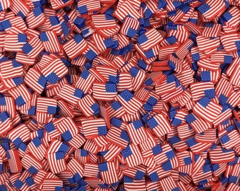 USA flags Fimo slices