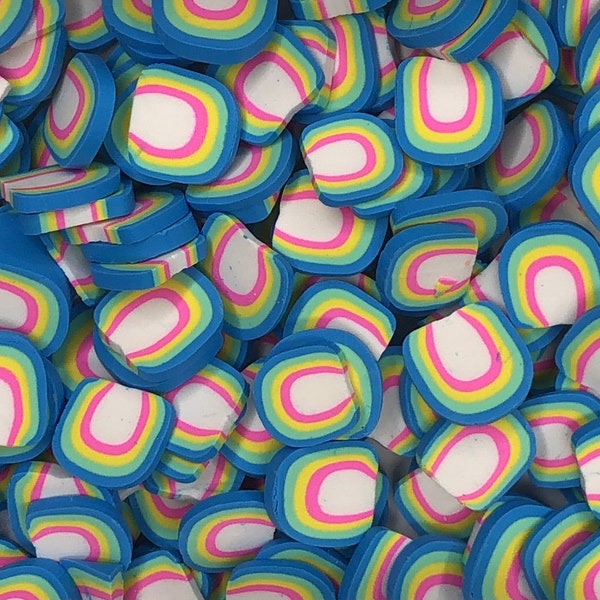 Rainbow Fimo slices