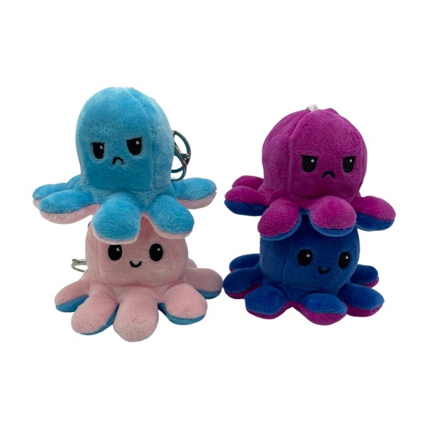 Octopus keychain reversible