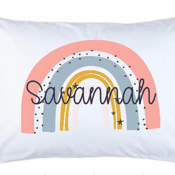 Rainbow Pillowcase Etsy