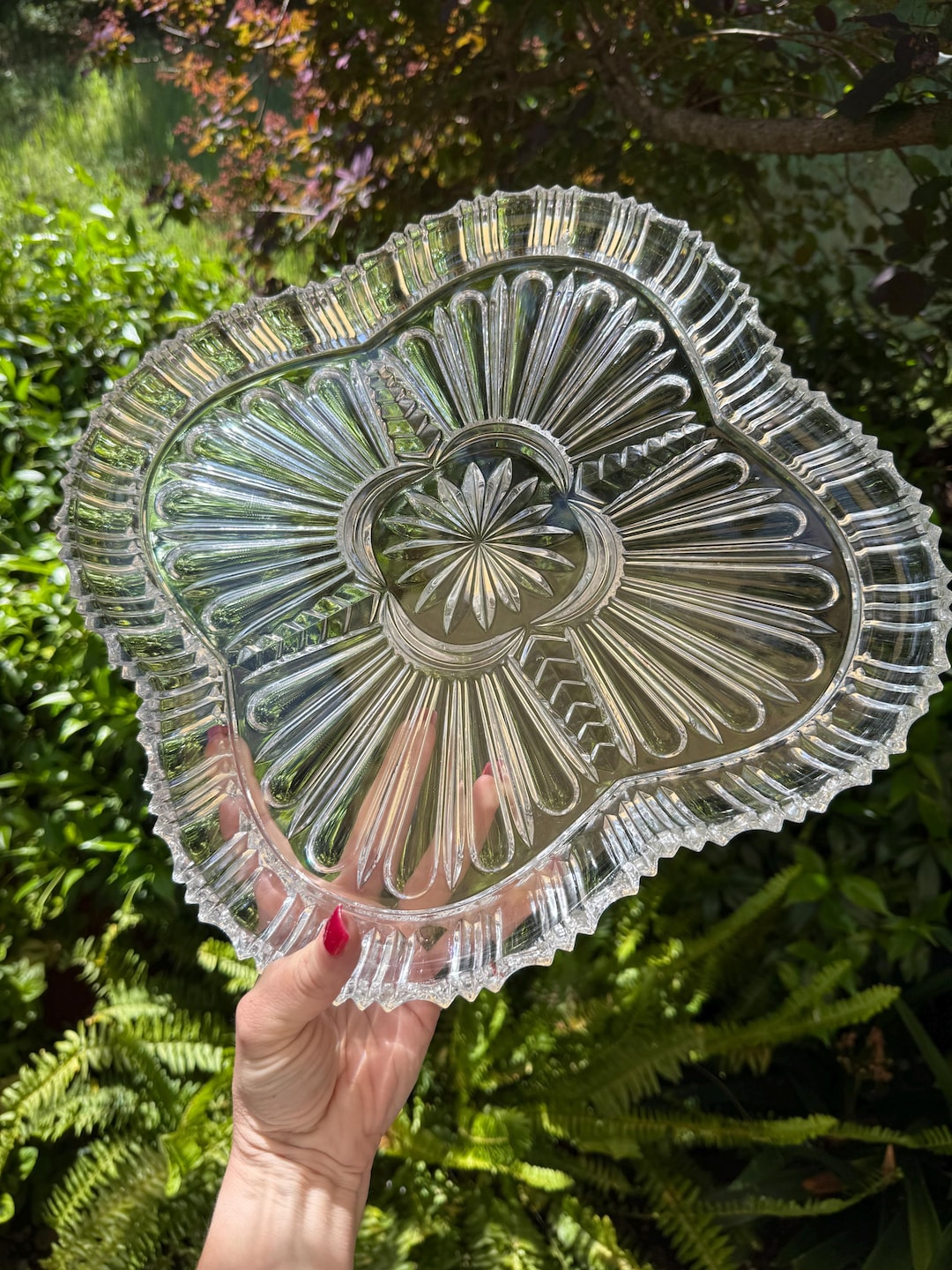Vintage Crystal Serving Platters