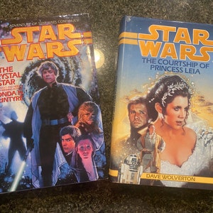 Star Wars First Edition Books - First Printings The Crystal Star | The Courtship of Princess Leia - HC Dust Jacket- 1994 Bantam Publishing