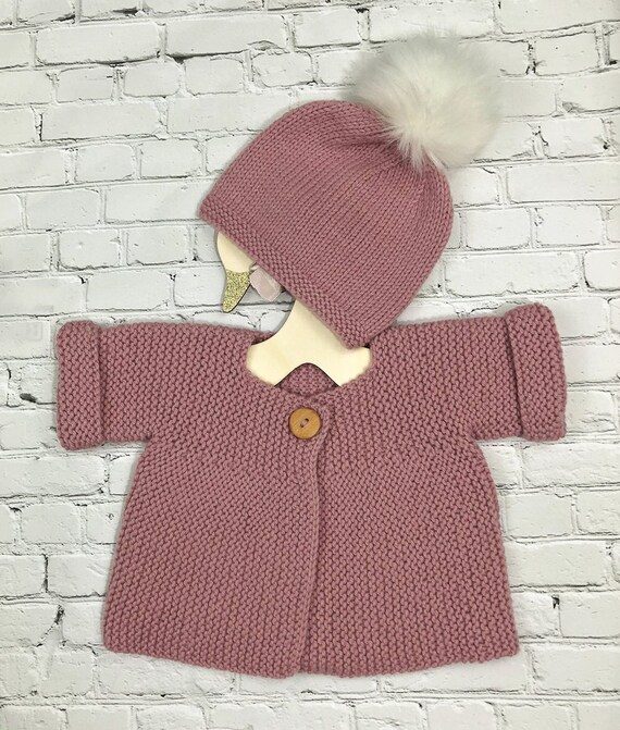 baby girl pom pom cardigan