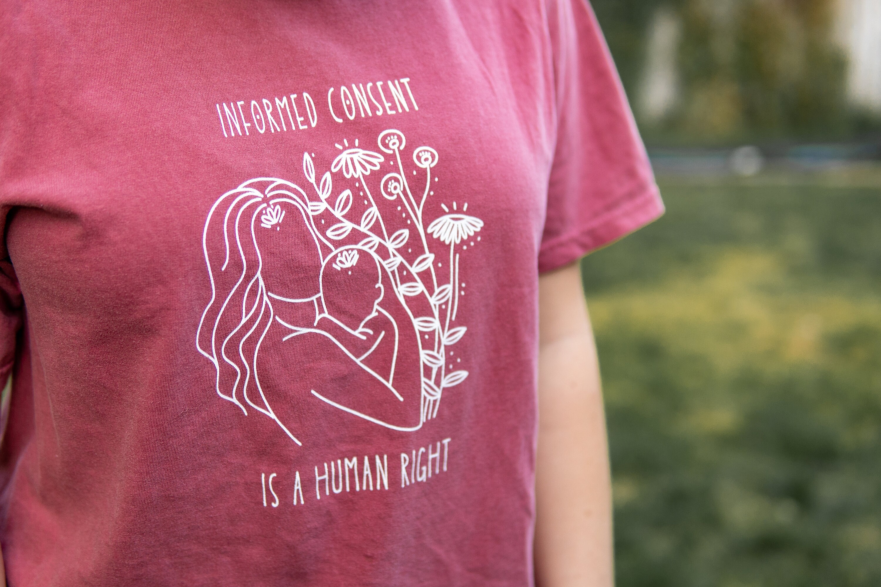 Birth Shirt, Doula Gift, Midwife Gift, Informed Consent is a Human Right.