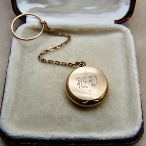 Art Deco Gold Filled Finger Ring Coin Holder - Monogrammed Flapper Purse