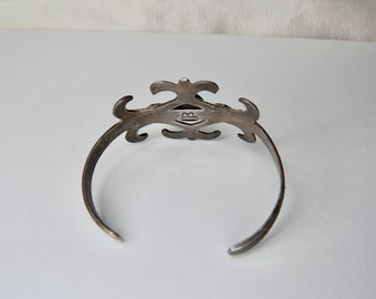 Vintage Navajo Turquoise Sterling Silver Cuff Bracelet, Henry