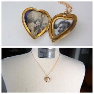 Retro Floral Foliate Heart Locket, Hand Chased, 9ct Front & Back, Canadian, Pendant Necklace, Vintage, Optional Chains, c.1930's-50's, 3.90g image 9