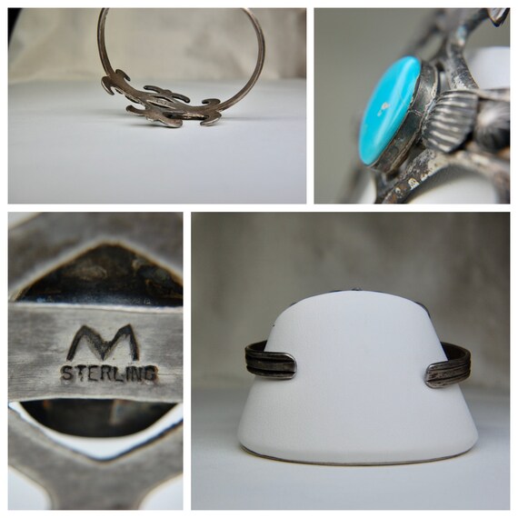 Vintage Navajo Turquoise Sterling Silver Cuff Bracelet, Henry