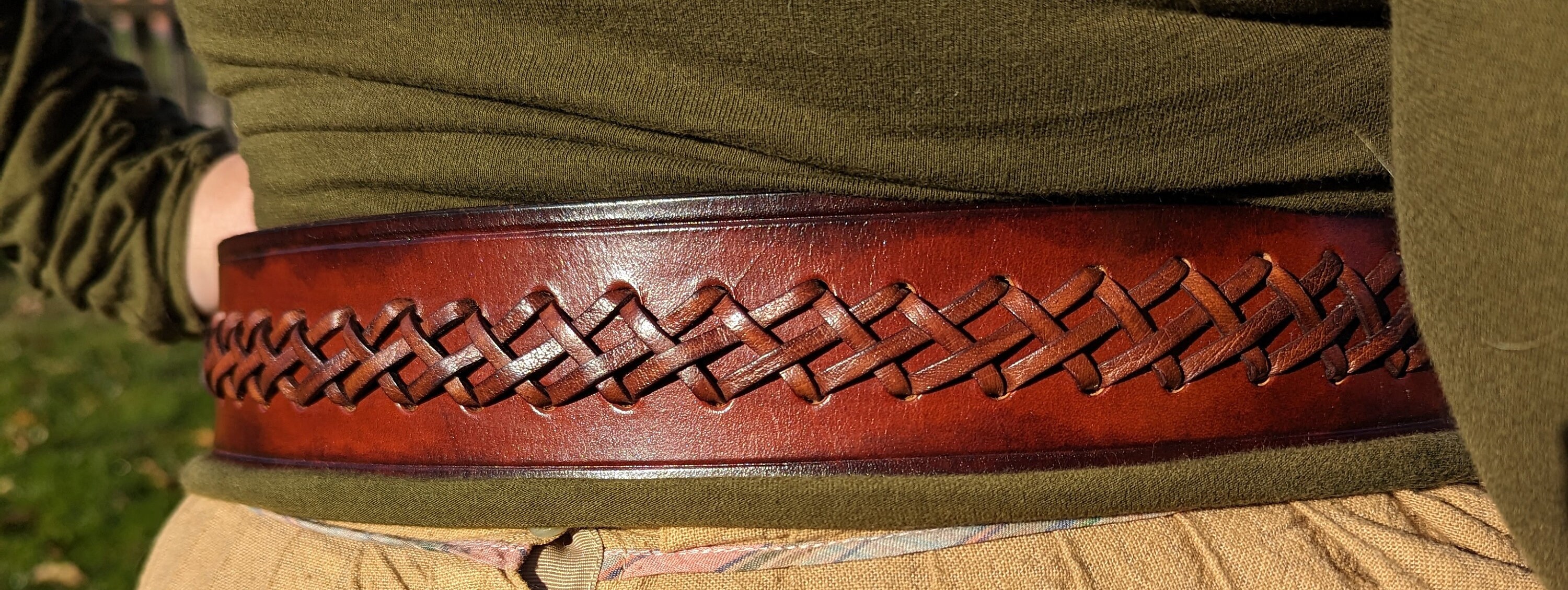 Vintage Real Leather Corset Belt (M-M/L)