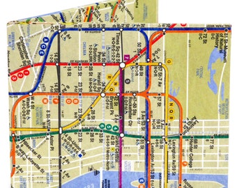 NYC Subway Map Wallet: Vegan Tyvek Mighty Wallet