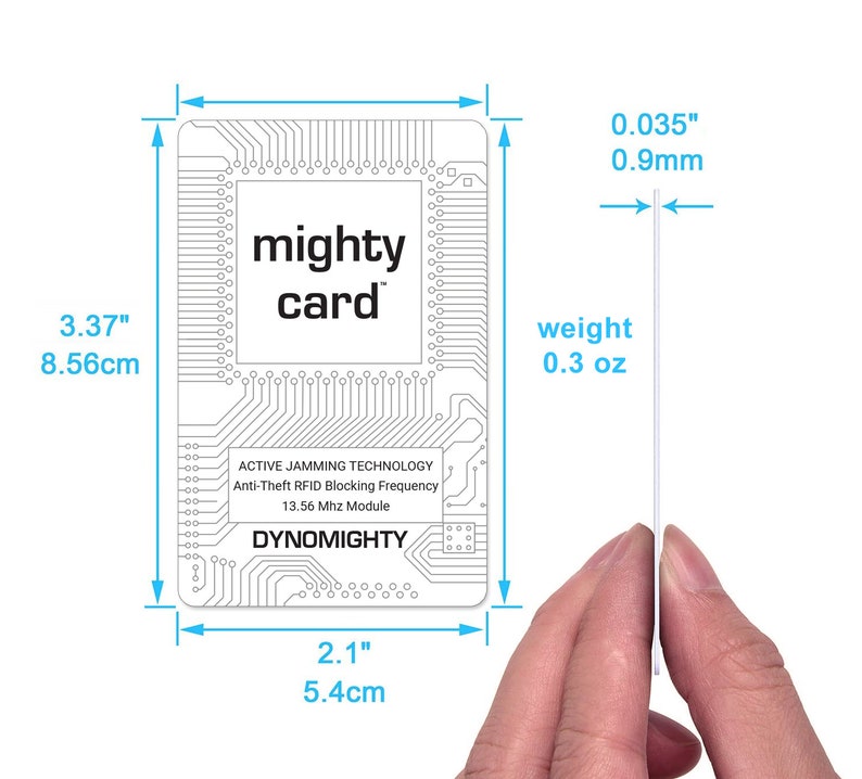 RFID Blocking Card Mighty Card 1 unit RFID protection RFID Wallet security Card Blocker rfid blocking rfid blocking sleeve rfid image 5