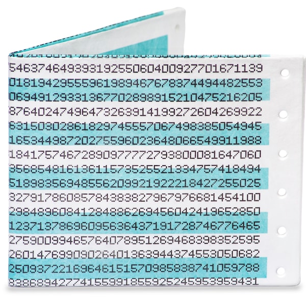 Dot Matrix Paper Wallet: Thin, Waterproof, Geek Nerd Gift