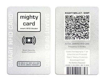 RFID Blocking with Smart Technology - Mighty Card - wallet protection - security -  sleeve