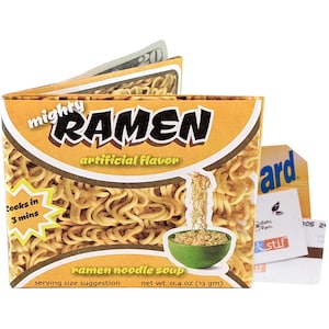 Ramen mighty wallet, Ramen Lover, Front Pocket Wallet, Thin Mens Wallet, Cute Wallet Pattern, Vegan Wallet, Travel Gift, Tyvek Wallet