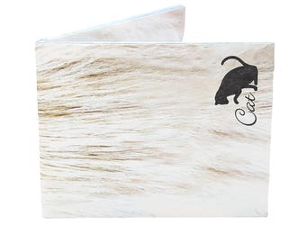 Purrfect Snowball Cat Wallet – Cute Cat Lover Gift, White Fluffy Kitty Mighty Wallet, Lightweight Minimalist Tyvek Wallet