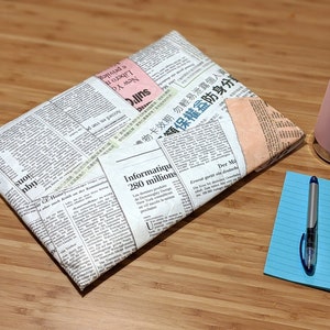 newspaper laptop sleeve, tyvek laptop sleeve, Waterproof Sleeve, travel laptop sleeve, tyvek accessories, tyvek bag, Fun Laptop Sleeve