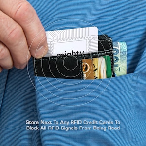 RFID Blocking Card Mighty Card 1 unit RFID protection RFID Wallet security Card Blocker rfid blocking rfid blocking sleeve rfid image 6
