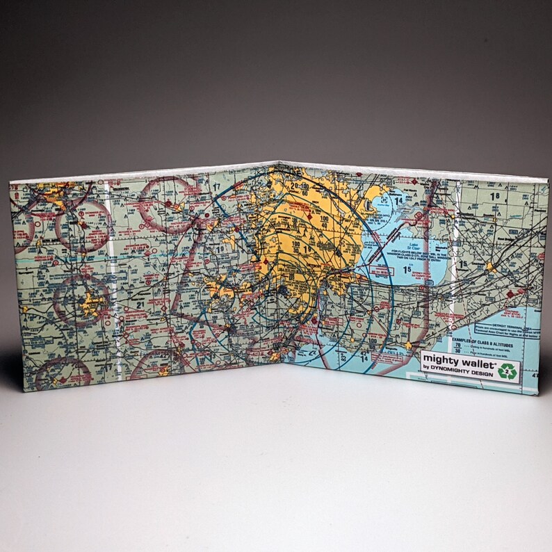 Pilot Map Wallet Aviation Wallet Pilot Gifts for Him Etsy