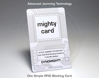 RFID-blokkeerkaart Mighty Card 1 eenheid - RFID-bescherming - RFID-portemonneebeveiliging - Kaartblokkering - RFID-blokkering - RFID-blokkeerhoes - RFID