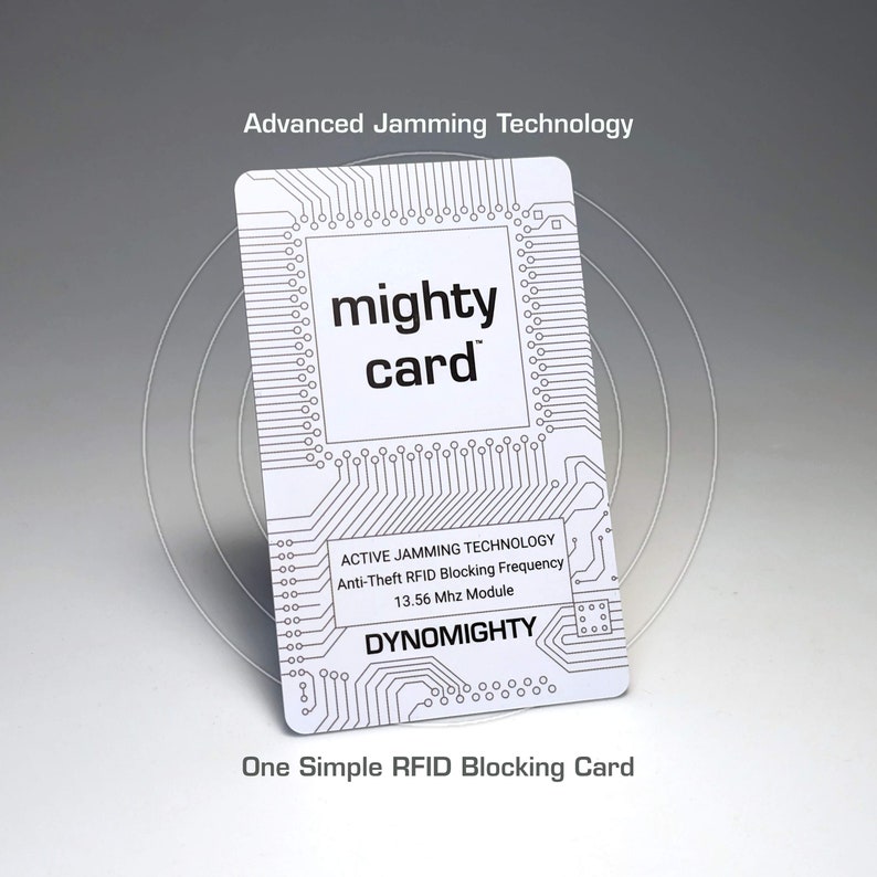 RFID Blocking Card Mighty Card 1 unit RFID protection RFID Wallet security Card Blocker rfid blocking rfid blocking sleeve rfid image 1