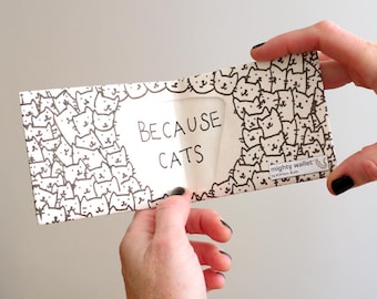 Crazy Cat Lady Wallet: Minimalist Tyvek Mighty Wallet