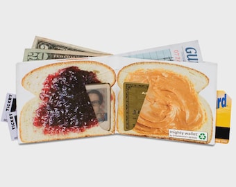 PBJ Mighty Wallet, Thin Front Pocket, Unique Gifts, funny gift