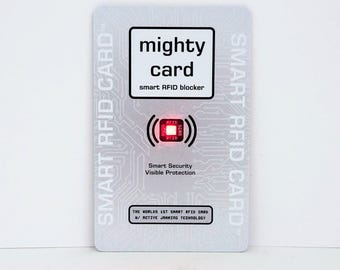 Smart RFID Blocking Cards - Mighty Card - wallet protection - security - Card Blocker -  sleeve