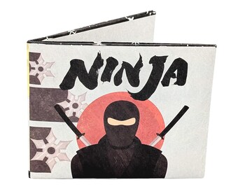 Ninja Mighty Wallet – Ninja Wallet, Martial Arts Gift, Japanese Style Tyvek Wallet, Lightweight Minimalist Wallet for Ninja Fans