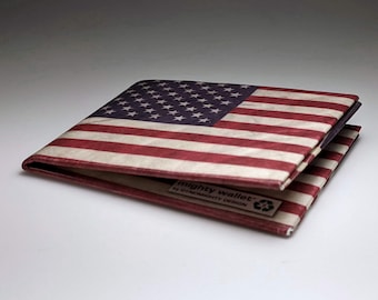 USA Flag Mighty Wallet, Tyvek Front Pocket Wallet