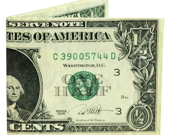 Half Dollar Money Wallet, Ultra-Thin Tyvek Vegan Wallet