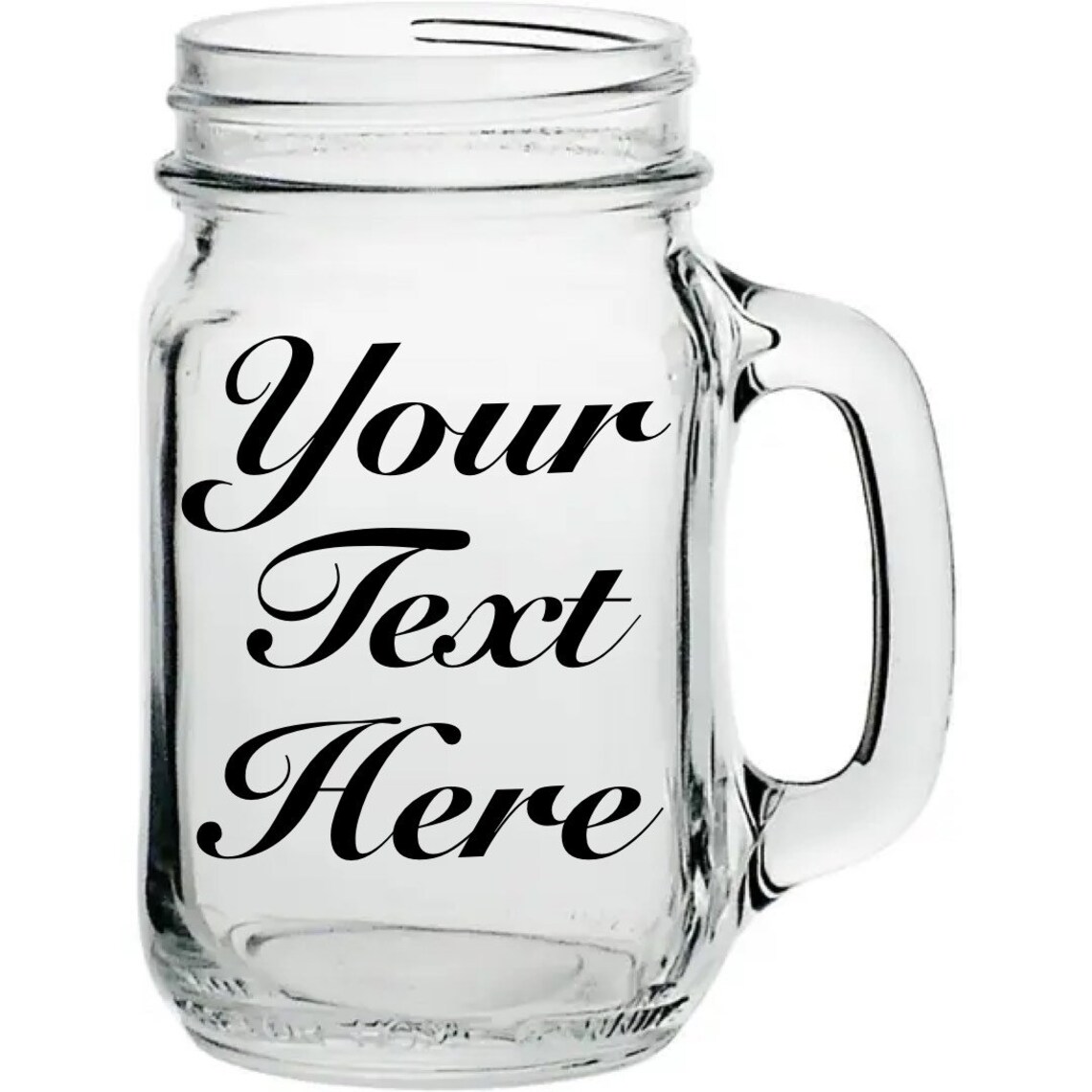 Personalized Mason Jar with Handle Etsy