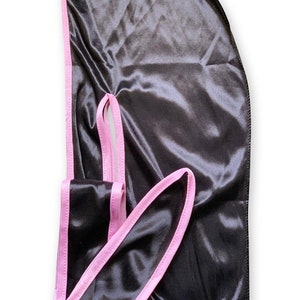 Silky/Satin Durags 360 Waves Color Options Black/Pink