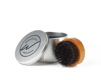 360 Waves Crown/Beard and Mustache Brush - (100% Premium Boar Bristles)