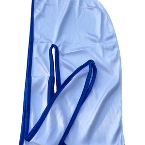 Silky/Satin Durags 360 Waves Color Options White/Blue