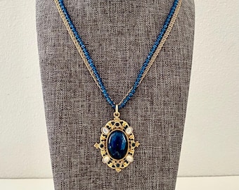 Vintage 1928 Brand Signed Victorian Revival Pendant Necklace