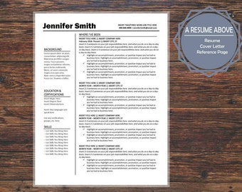 sophisticated resume etsy