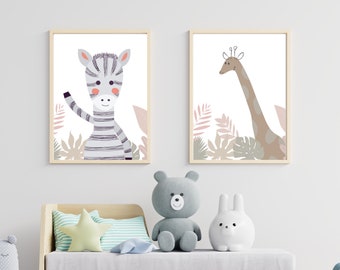 Nursery Animal Wall Art - Animal Prints for Nursery