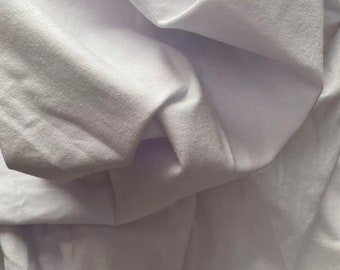 White Cotton Spandex Jersey Knit Fabric - 2 Yards