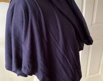 Navy Blue Cotton Spandex Knit Fabric, 4-Way Stretch (1 Yard)