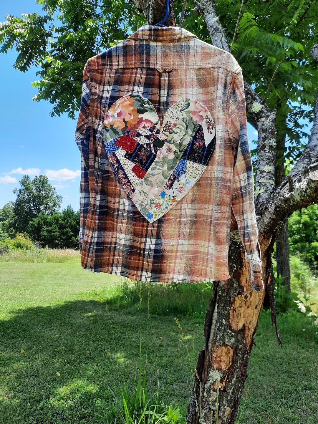 Upcycled Bleached Flannel Shacket – Texas A&M Aggies