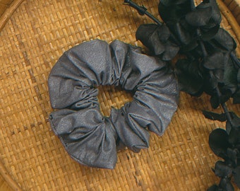 solid grey glitter regular scrunchie