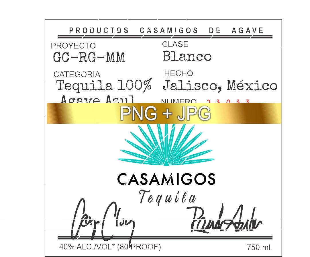 Casamigos Label Template - Printable Word Searches