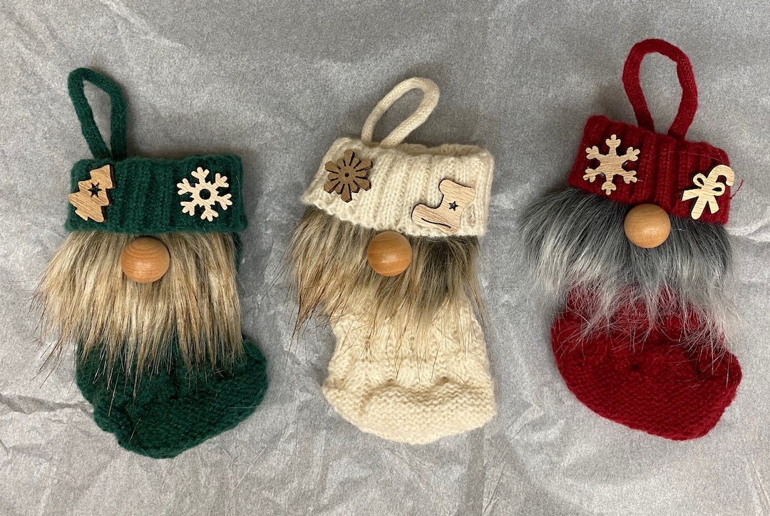 Mini Gnome Christmas Stocking Money Candy Holder Etsy