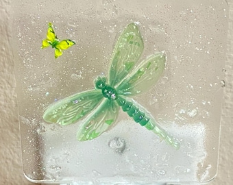 Dragonfly night light insect nightlight Green dragonfly with butterfly