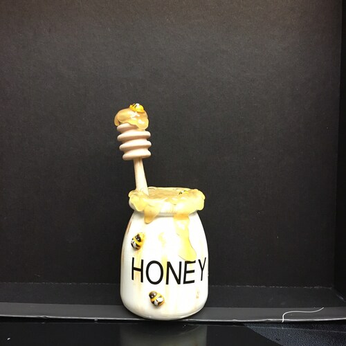 Honey Pot Honey Jar With Dipper Bee Tiered Tray Decor Bee Etsy
