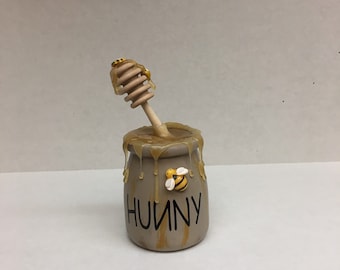 Honey pot - Hunny - with dipper tiered tray decor farmhouse bees