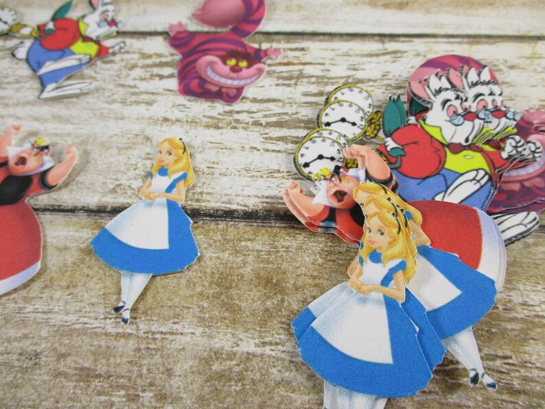 Alice in wonderland Cut Outs Alice die cuts paper Cuts Etsy